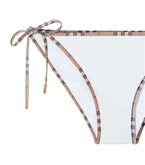 burberry white bikini|Check Trim Bikini in White .